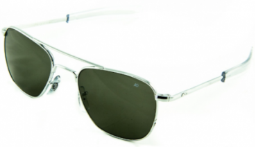 Sonnenbrille American Optical Original Pilot Silver/green polarisierend 52/20
