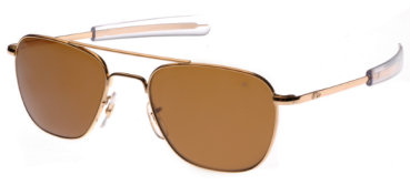 Sonnenbrille American Optical Original Pilot Gold/Brown 55/20