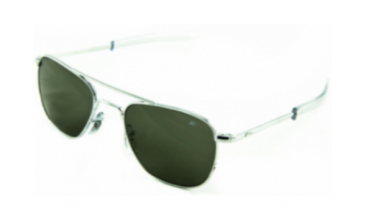 Sonnenbrille American Optical Original Pilot Silver/green polarisierend 55/20