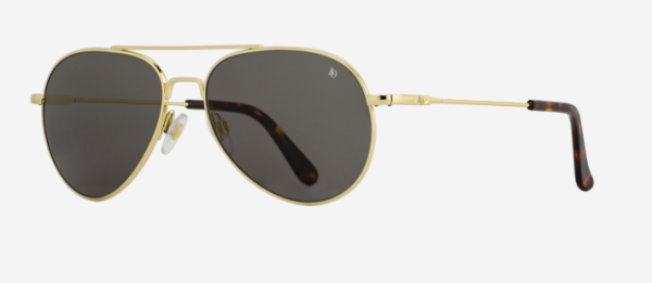 Sonnenbrille American Optical General Gold/Grey polarisierend 58/14